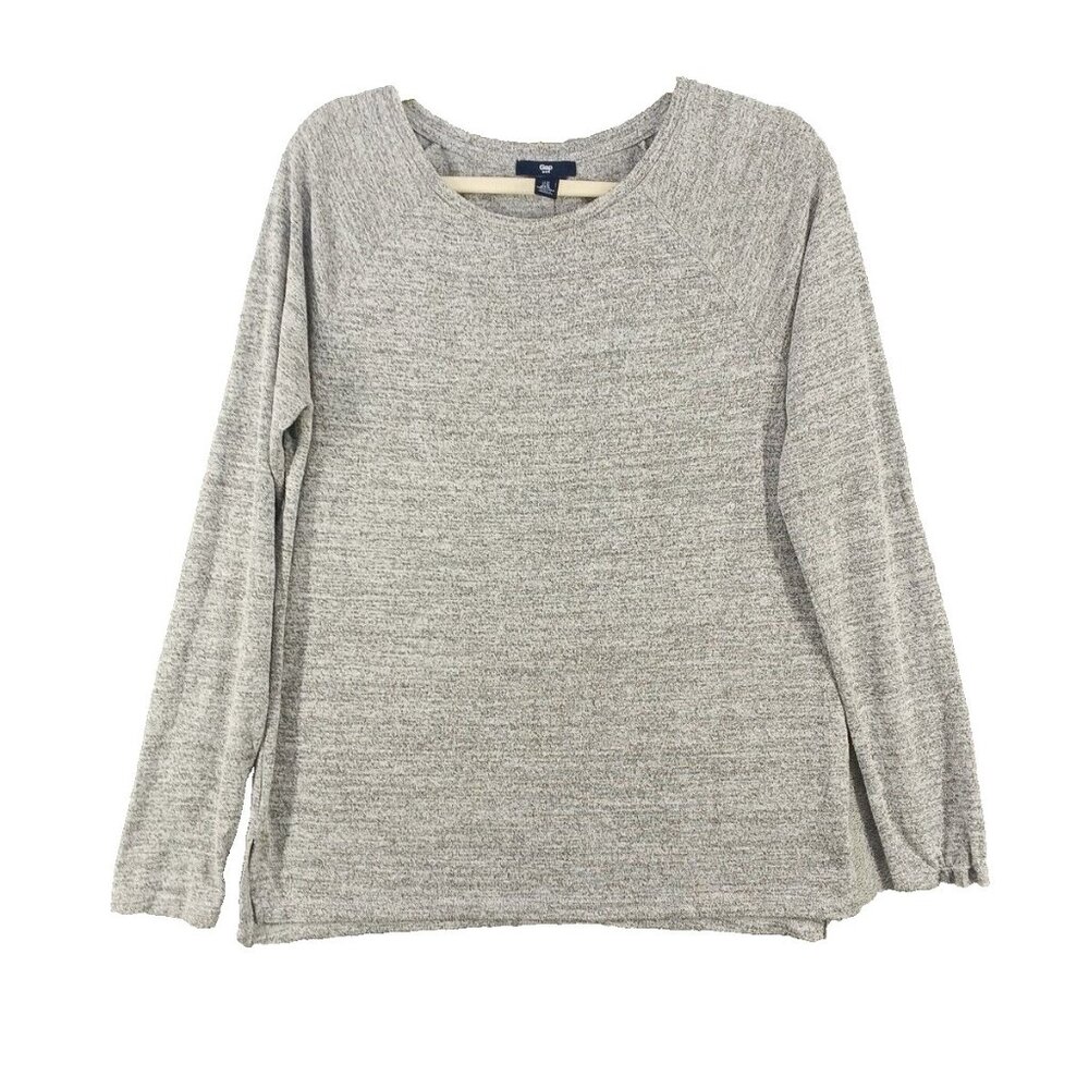GAP Light Sweater MEDIUM(8-10) Gray Knit Casual Pullover Pullover Rayon Blend